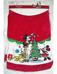 Home: Disney Store Christmas Tree Skirt Minnie Mickey Mouse Pluto Red - Disney