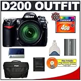 cheap Nikon D200 10.2MP Digital SLR Camera + Nikon 18-200mm f/3.5-5.6 G ED-IF AF-S VR DX Zoom-Nikkor Lens + Transcend 4GB 133x CompactFlash (CF) Card + High Speed USB 2.0 CompactFlash (CF) Card Reader + Nikon SLR System Case