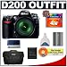 Nikon D200 10.2MP Digital SLR Camera + Nikon 18-200mm f/3.5-5.6 G ED-IF AF-S VR DX Zoom-Nikkor Lens + Transcend 4GB 133x CompactFlash (CF) Card + High Speed USB 2.0 CompactFlash (CF) Card Reader + Nikon SLR System Case