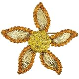 Orange Studded Starfish Animal Pin Brooch