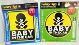 Baby In The Car - Safety Baby Car Sign Twin pack Stickers - 1 for inside, 1 for outside!