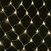 Warm White (soft white) Static LED Net Light. Transparent Wire, 1.5m x 1.5m indoor or outdoor Christmas lights