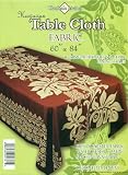Hawaiian Tropical Fabric Tablecloth 60-inch By 84-inch (Honu Turtle and Monstera, Brown Color)