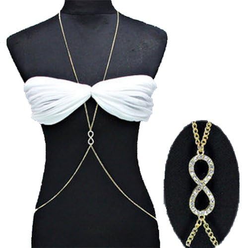 Buy Home Silver Infinity Body Jewelry Bikini Crossover Sexy Slave Harness Body Chain