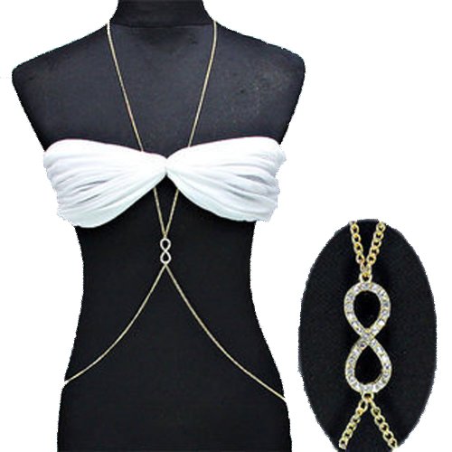 Buy Home Silver Infinity Body Jewelry Bikini Crossover Sexy Slave Harness Body Chain