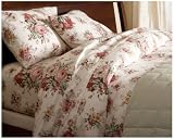 Pike Street 135-Gram Printed Flannel Full/Queen Duvet Cover, Rose Bouquet