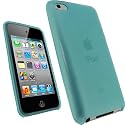 iGadgitz Blue Durable Crystal Gel Skin Case Cover (Thermoplastic Polyurethane TPU) for Apple iPod Touch 4th Generation 8gb, 32gb, 64gb + Screen Protector