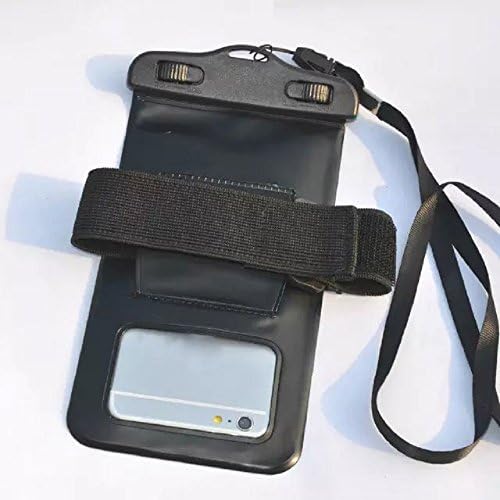 Waterproof Case with BELT and for Apple Iphone 6 5s, 5c 5, Samsung Galaxy S6 and S6 Edge S5 S4 -Black Universal Pouch, Waterproof Pouch with Touch Responsive,transparent Screen Protector Windows Fits ALL Versions of Iphones 6,4s,4,3, Ipod Touch; Galaxy Note 3,2; LG Optimus G2, G2 Mini, G Pro; HTC One M8,M7,M4,mini; Google Nexus 5 4; Android DNA; Mp3 Player; Protective Smartphone Waterproof Life Pouch / Credit Card Waterproof Bag Case (Black)