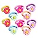 ShungFun Ponytail Holder Baby Girls Sunflower Hair Bow Ties Candy Colors Hair Holder Elastics Hair Bands Pigtail Ties for Girls Keens Teens Hair Accessories (Set of 10pcs)