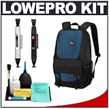 Lowepro Fastpack 200 Backpack Camera Case (Arctic Blue) + Accessory Kit for Canon Rebel XSi, XS, XTi, 40D, Nikon D40, D60, D80, D200, D300, D700, Olympus Evolt E-410, E-420, E-510, E-520, and Sony Alpha A200, A300, A350, A700 Digital SLR Cameras