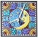 Smiling Moon Decoupage Art Wall Clock, 8"x8"