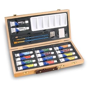 Acrylic-Art-Set-Has-20-Pieces-In-a-Compact-Wood-Carrying-Case-And-Makes-A-Great-Gift