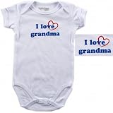 Baby-Says Bodysuit - I Love Grandma, 3-6 months by Luvable Friends