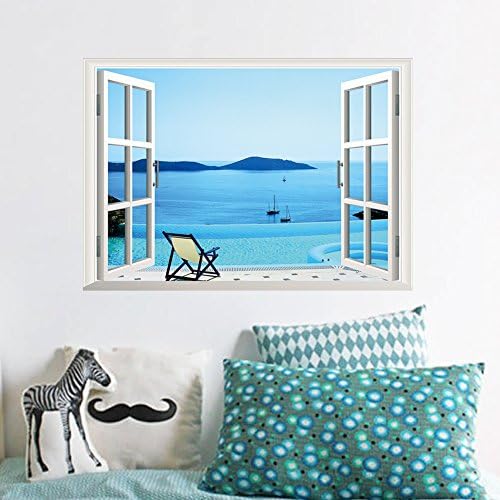 Romantic Beach Vinyl Window Home Décor Art Removable Wall Sticker 20'' X 28''inches