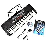 Produkt-Bild: Starter Set: Keyboard E-Piano mit 54 Tasten in Schwarz mit Mikrofon, Netzteil und Notenst&auml;nder und Lernkurs "Keyboard Basics" aus dem Voggenreiter Verlag als Buch und CD