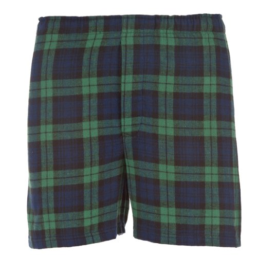 Boxercraft Men's Cotton Flannel Plaid Boxer Sleep Shorts