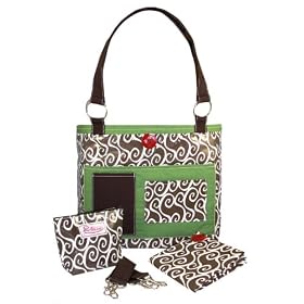 Buy 2 Red Hens Whole Roost Latte Swirl Diaper Bag by 2 Red Hens
