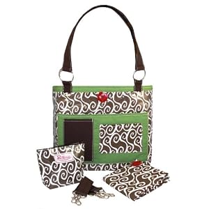 Buy 2 Red Hens Whole Roost Latte Swirl Diaper Bag by 2 Red Hens