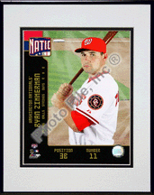 Ryan Zimmerman 2008 Studio Double Matted 8 x 10 Photograph In Black Anodized Aluminum Frame