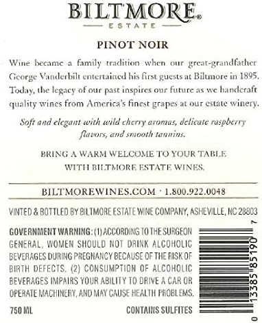 2013 Biltmore Pinot Noir 750 mL
