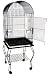 Brand New Parrot Bird Cage Cages Dome W/stand on Wheels 20x20x58, Black