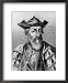 Etching Depicting Portrait of Portuguese Explorer and Navigator Vasco Da Gama Framed Art Poster Print, 18x22