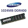 SAMSUNG original 1 GB 184 pin DDR-400 (400Mhz PC-3200 CL3) DIMM 64Mx8x16 double side f�r PC's - 100% kompatibel zu 333Mhz PC-2700 / 266Mhz PC-2100