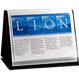 Lion Flip-N-Tell Display Book-N-Easel, Letter, 20-Pocket, Horizontal, 1 Easel Display Book (39008-H)