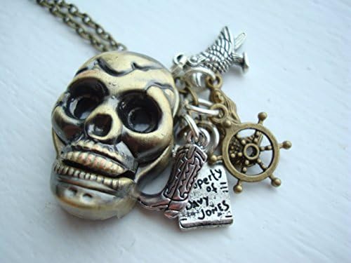Skull Halloween Pocket Watch Necklace