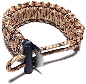 King Cobra 550 Paracord Bracelet with Fire Starter and 16 ft of Paracord - Adjustable 7