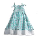 Wild Mango - Toddler Girls Dress, Turquoise, White