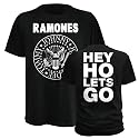 T-Shirt Ramones Noir Hey Ho Let's Go XL (T-Shirt taille Extra Large)
