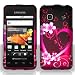 Boost Samsung Galaxy Prevail M820 Accessory - Purple Heart Design Protective Hard Case Cover