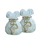 2er Set Flammenlose LED Kerzen - Geschenkbeutel - Echtwachs - ca. 10 x 6,5 cm