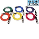 6 3ft COLOR XLR-F RCA-M Patch Cable 3' GLS Audio