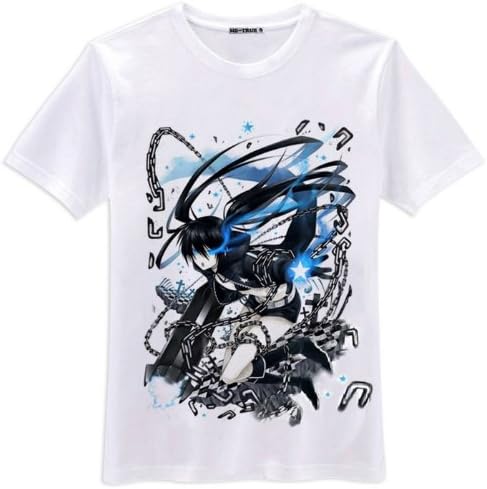 BRS Black Rock Shooter Short Sleeves Tee White T-Shirt Large