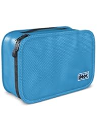 Apparel: Dot&Dot Hanging Toiletry Bag for Men, Women and Kids - Organizer for Travel Accessories and Toiletries (11" x 6.75" x 3", Light Blue)