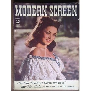 MODERN SCREEN magazine October 1941 with GENE TIERNEY on the cover.... by Fred Sammus