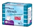Attends Underwear Super Plus With Leakage Barriers, Large, 18-Count Packages (Pack Of 4)