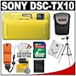 Sony Cyber-Shot DSC-TX10 Shock & Waterproof Digital Camera (Green) with 8GB Card + Battery + Floating Strap + Case + Tripod + Accessory Kit Sony Cyber-Shot DSC-TX10 Shock & Waterproof Digital Camera (Green) with 8GB Card + Battery + Floating Strap + Case + Tripod + Accessory Kit