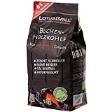 LotusGrill L 100126 Buchenholzkohle im 1 kg Sack