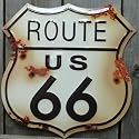 Route 66 Distressed Tin Sign