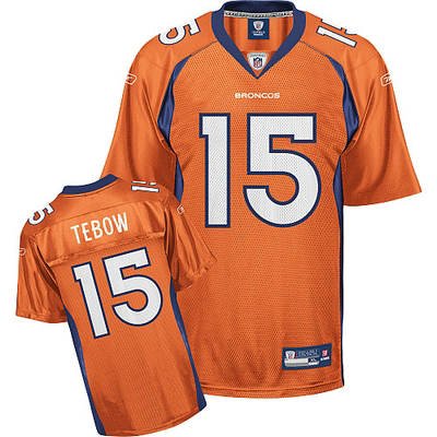 Tim Tebow Jersey Alternate Reebok Denver Broncos (Orange Jersey) Men's X-Large
