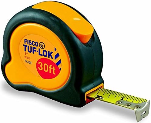 Fisco Tools TK30E Tape Measure, 1-Inch Wide by 30-Feet Long