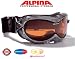 Sports : ALPINA REMTITAN Skibrille Quattroflex transparent titan