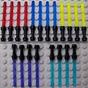 LEGO Star Wars 20 Laserschwerter mit schwarzem Griff, Staebe in 5 Farben