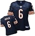Womens Chicago Bears #6 Jay Cutler Team Replica Jersey - L