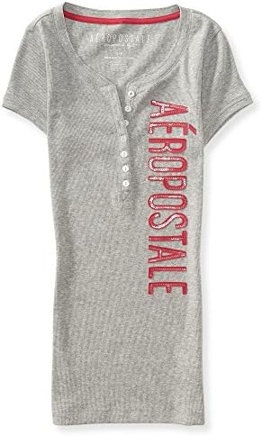 Aeropostale Women's Vertical Aero Henley Shirt