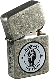Keeping the Faith lighter. Antique Silver Finish