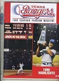 1990 Texas Rangers Program KC Royals Nolan Ryan